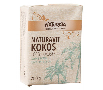 Масло кокосовое рафинированное дезодорированное NATURATA, 250 г