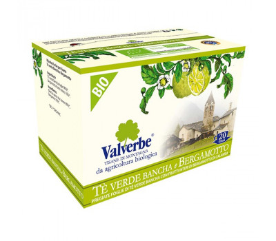 Чай зеленый с бергамотом Valverbe пакетированный, 20*1,5 г