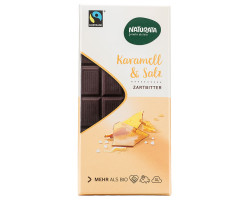Шоколад темный с карамелью и морской солью NATURATA, 100 г
