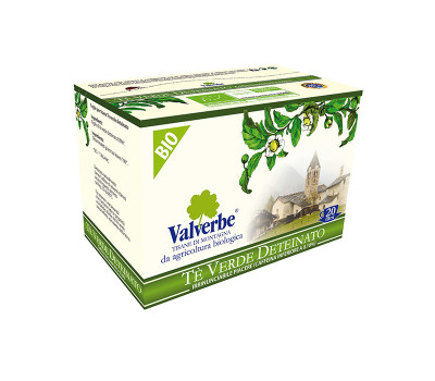 Чай зеленый пакетированный Valverbe без кофеина, 20*1,5 г