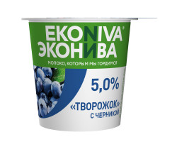 Творожок "Черника" ЭкоНива м.д.ж. 5%, 125 г
