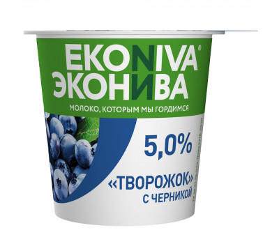 Творожок "Черника" ЭкоНива м.д.ж. 5%, 125 г