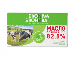 Масло сливочное ЭкоНива высшего сорта м.д.ж. 82,5%, 350 г