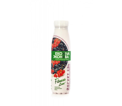 Йогурт питьевой Fitness Line м.д.ж. 2,5% "Смородина с семенами амаранта", 300 г