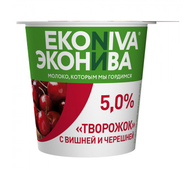 Творожок "Вишня-Черешня" ЭкоНива м.д.ж. 5%, 125 г