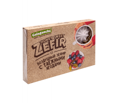 Зефир неглазированный с таежными ягодами, 140 г